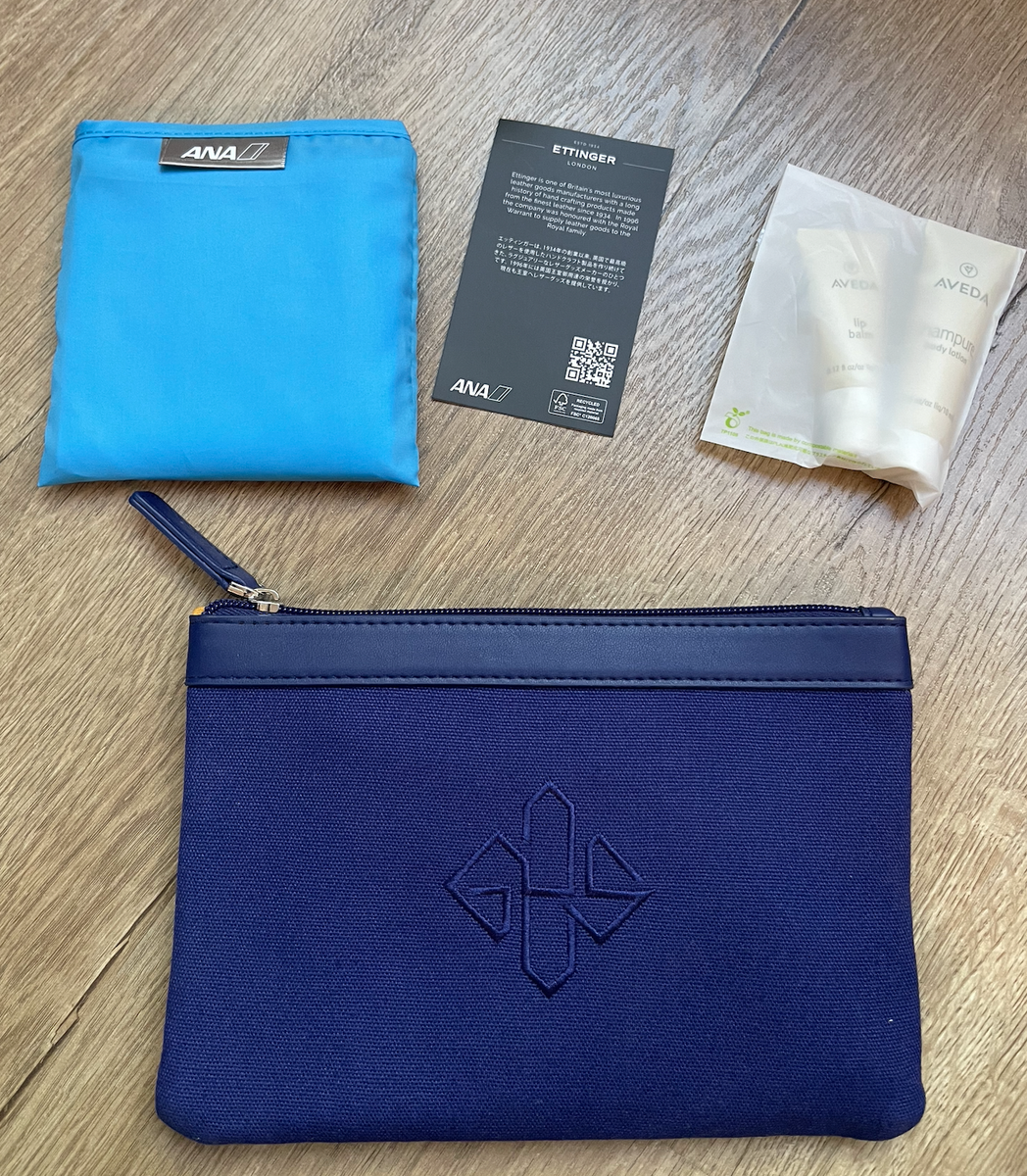 ANA ファーストクラスアメニティ ETTINGER london New Ettinger London All Nippon Airways (ANA) Business Class