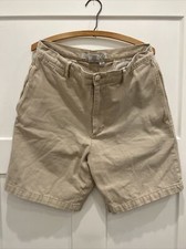 Guess Shorts Tan Khaki Size 33 Vintage 90s Made in USA 100 Cotton