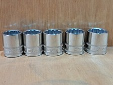 SP Tools 3/8" Drive Standard 12 point (bi-hex) Chrome Sockets - 18,19,20,21,22mm
