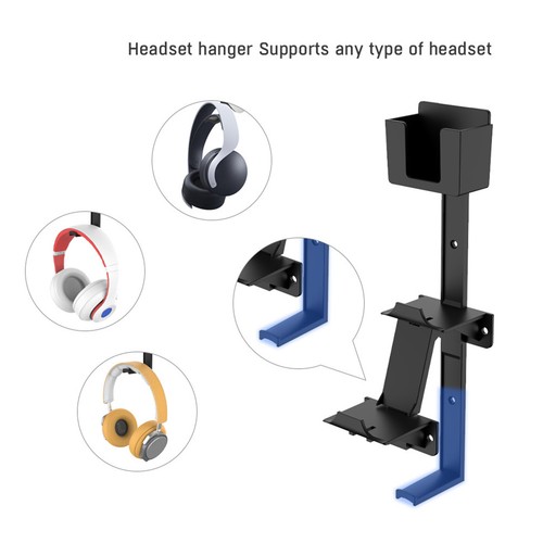 For PS5/PS4/XBox One/Switch Controller Wall Mount Storage Bracket Headset Holder - Picture 4 of 14