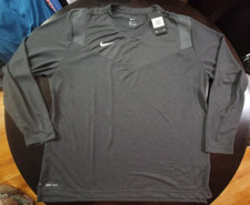 Nike Men's Sz XXL Dri-FIT Team Player Long Sleeve UV Crew Shirt Blue,Gray CW3539