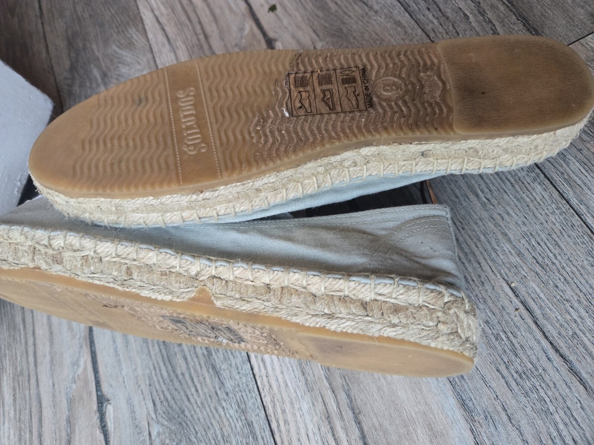 Soludos Pale Blue La Vie En Rosé Espadrille Flats Slip On Shoes US