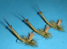 FLY FISHING FLIES -  Extended Body PARACHUTE GREEN DRAKE size #10 (6 pcs.)
