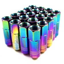 AROSPEED Neo Chrome Aluminum Open Lug Nut LightWeight 12X1.25 60MM Set Of 20