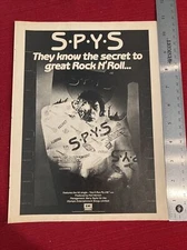 S.P.Y.S. Rock Band Album Promo 1982 Print Ad - Great To Frame!