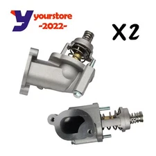 2x Engine Coolant Thermostat Housing Assembly for Cadillac ATS Chevrolet Camaro