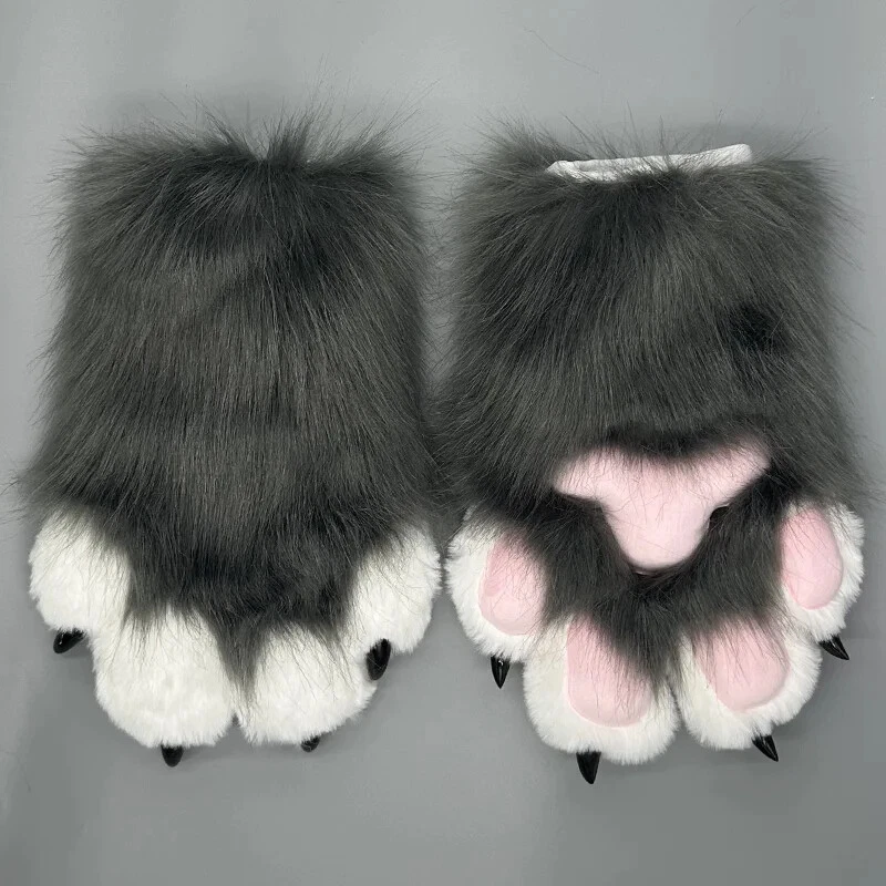 Fursuit Paws Furry Claw Gloves Built-in Whistle Decompression Toys Costume Party - Image 2 of 4