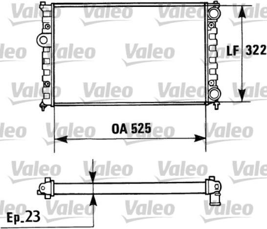 Radiateur moteur Valeo 730948 liquide refroidissement pour automobile essence et diesel