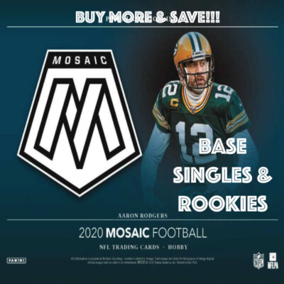 2020 Panini Mosaic Football - Base & Rookies - You Pick! Complete Your Sets!