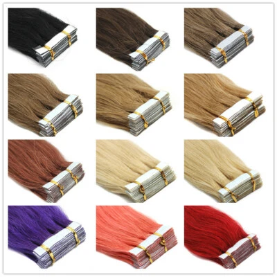 8A* Best Quality 14''-24" Invisible Tape-In Remy Human Hair Extensions UK