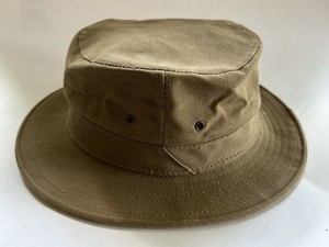 VINTAGE CC Filson Waxed Canvas Mens Hat S Brown Custom Made In USA Small Bucket