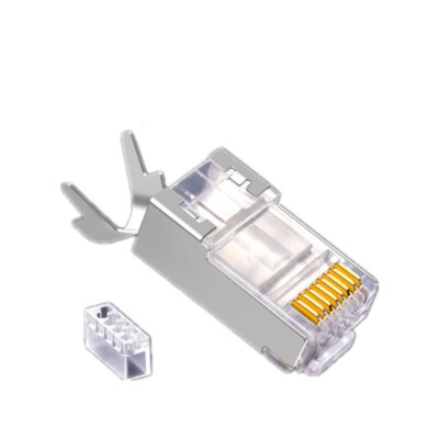 50PCS RJ45 Connector Network Cable Connector  Cat7 RJ45 plug shielded FTP 8P8C