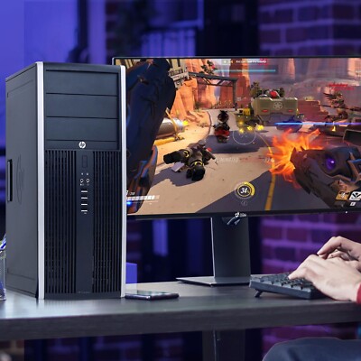 HP Tower Desktop Gaming PC i5-2nd 16GB 256GB SSD 500GB