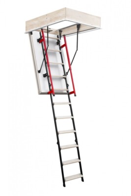Bodentreppe Holztreppe Polar Plus mit Wärmedämmung Metallleiter ''ZeroGravity'' 