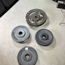 Lot Of 4 Fixed Bore 1 Groove Standard V-Belt Pulleys