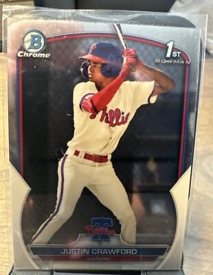 #ad 2023 Bowman Chrome Justin Crawford 1st Bowman #BCP 3 Philadelphia Phillies $1.70