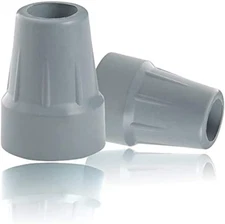 Medical Crutch Tips Gray 7/8 Inch (2)