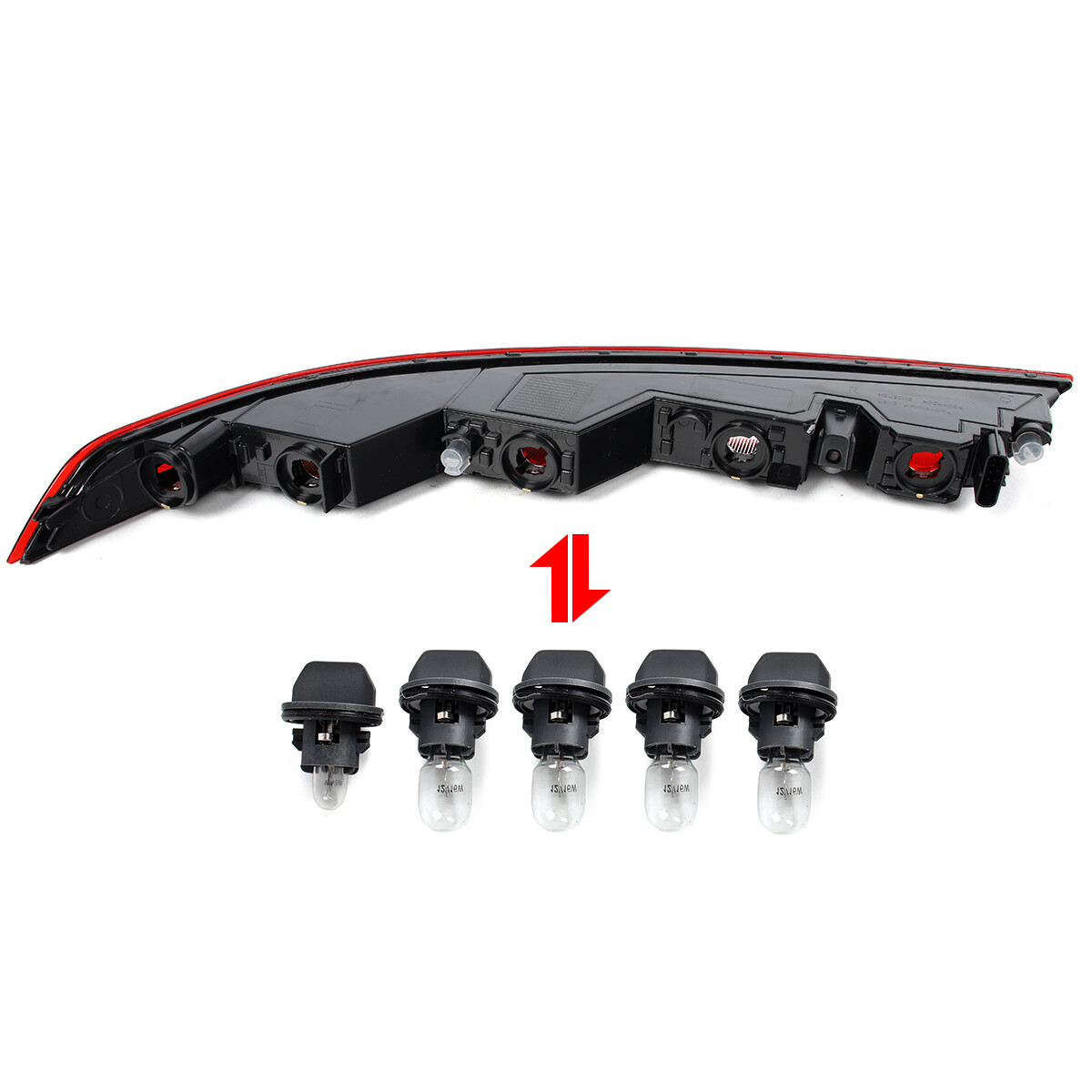 Passenger Side Rear Bumper Lower Tail Light For Audi Q5 2018-2021 – Halogen, With 5 Bulbs
