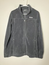 Columbia Fleece Jacket Kids XL 16/18 Black Full Zip Casual Comfort Light