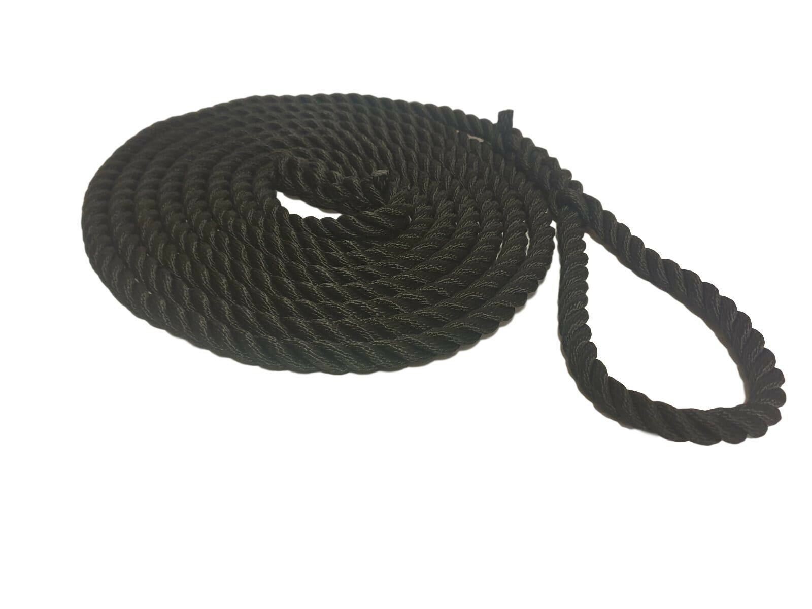 Narrowboat Mooring Rope 14mm Softline 40ft Long Available In Navy Blue