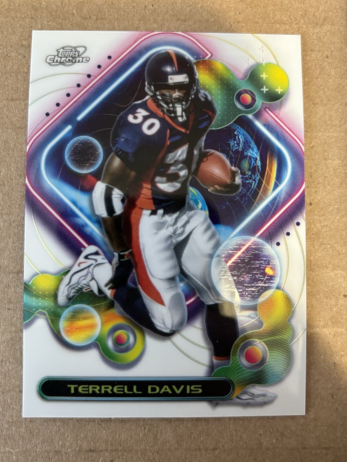 Terrell Davis - 2023 Topps Composite Football - Topps Chrome - Cosmic #266