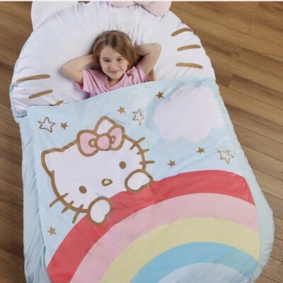 New HELLO KITTY Kids Floor Lounger Rainbow Soft Floor Pillow 47x64 Sealed in Box