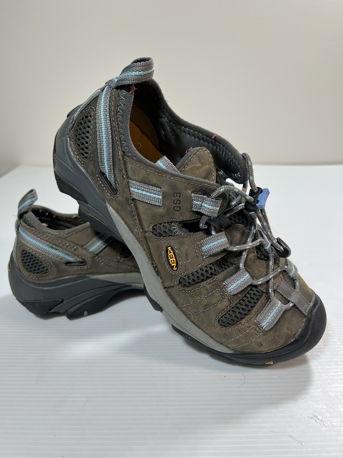 Scarpe da lavoro Keen Atlanta Cool D taglia 8 gargoyle punta in acciaio ottime condizioni