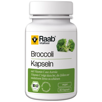 Raab BIO Broccoli Kapseln - 90 Kapseln - Superfood mit Lutein, Vitamin C