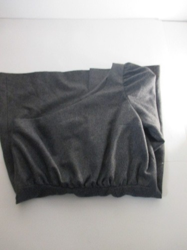 Vestido de ciudad In God We Trust gris de lana con un hombro talla L nuevo sin etiquetas $395 - Imagen 4 de 6