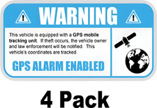 4x GPS mobile tracking unit sticker Decal
