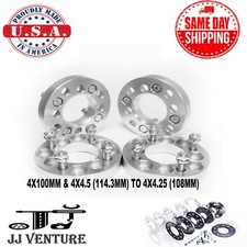 4pc 1 4x100mm 4x4.5 114.3mm To 4x4.25 108mm Wheel Spacer Adapter 12x1.5 4pc 1 4x100mm 4x4.5 114.3mm To 4x4.25 108mm Wheel Spacer Adapter 12x1.5