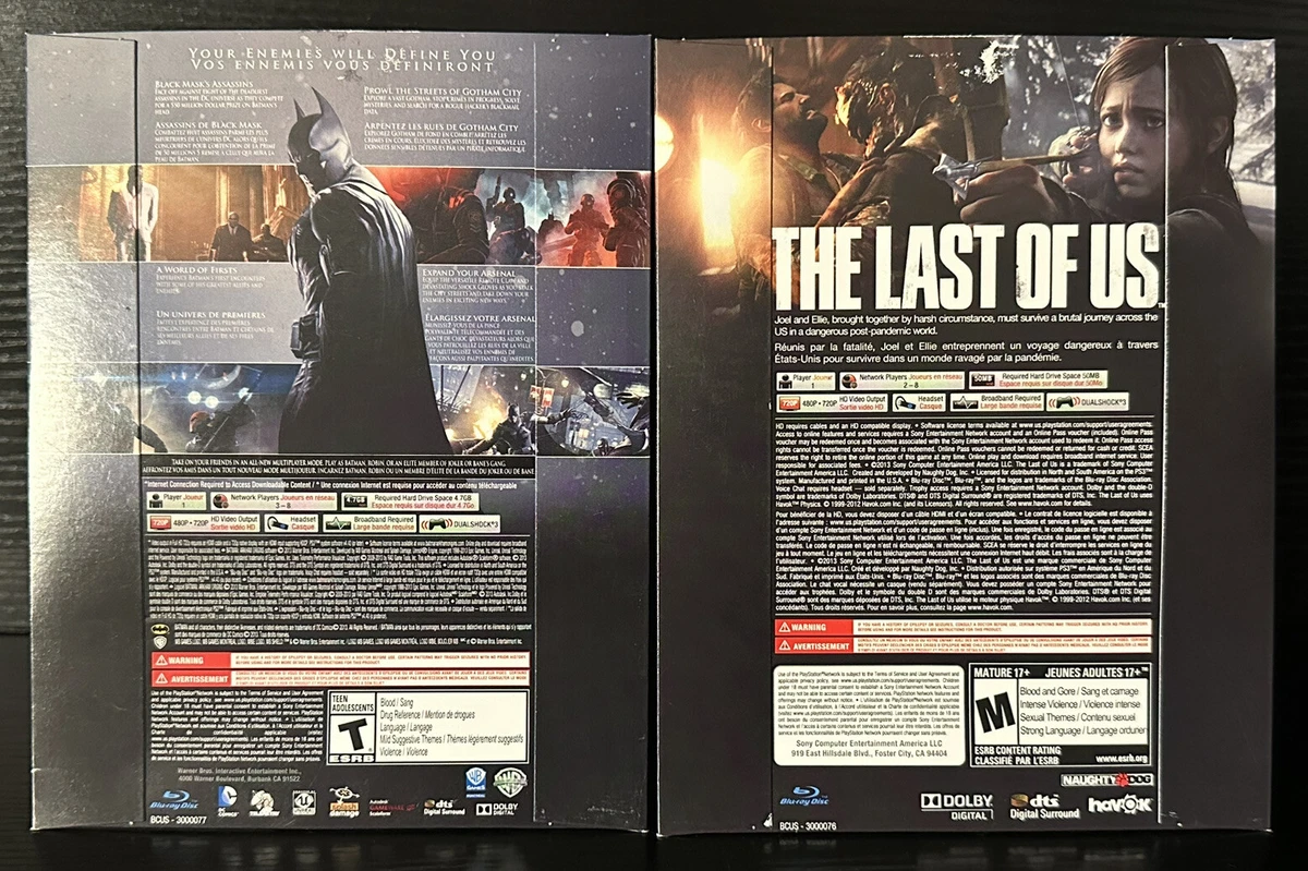 PlayStation 3 The Last of Us Not for Resale cardboard sleeve version PS3