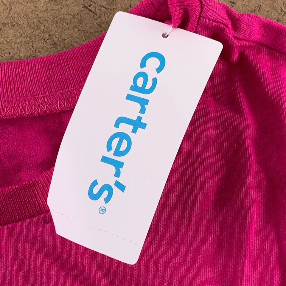 Camisetas Carter's Niñas Talla 6/6X Rosa Crecer Juntas Floral Tejido Acanalado Manga Larga Nuevas con Etiquetas Foto 3 de 4