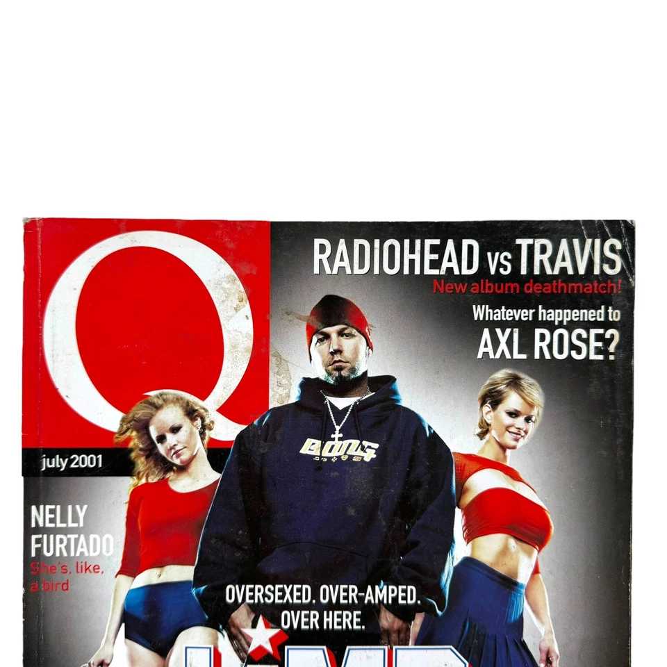 Q Magazine 2001 July Limp Bizkit Radiohead Travis Nelly Furtado Nu Metal Mag - Image 2 of 4