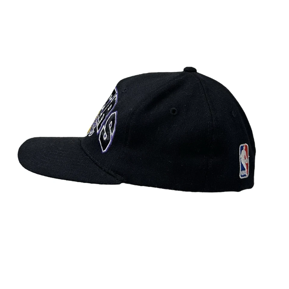 De Colección Años 90 Los Angeles LA Lakers Starter Lana Negro Ajustado Flex Gorra Gorra Rara Foto 2 de 4