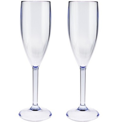 Camping Sektglas Acryl 2x150 ml Wasserglas Trinkglas Kunststoff bruchfest