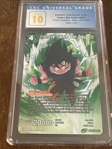 2022 Dragon Ball Super Intensive Training Son Goku Rare Foil CGC 10 - Picture 2 of 5