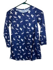wonder nation girls sleepwear pajamas long sleeve shirt size medium 7 8 unicorns