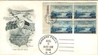 S09-4649, FRIENDSHIP WITH CANADA, PLATE NUMBER BLOCK, ARTMASTER FDC