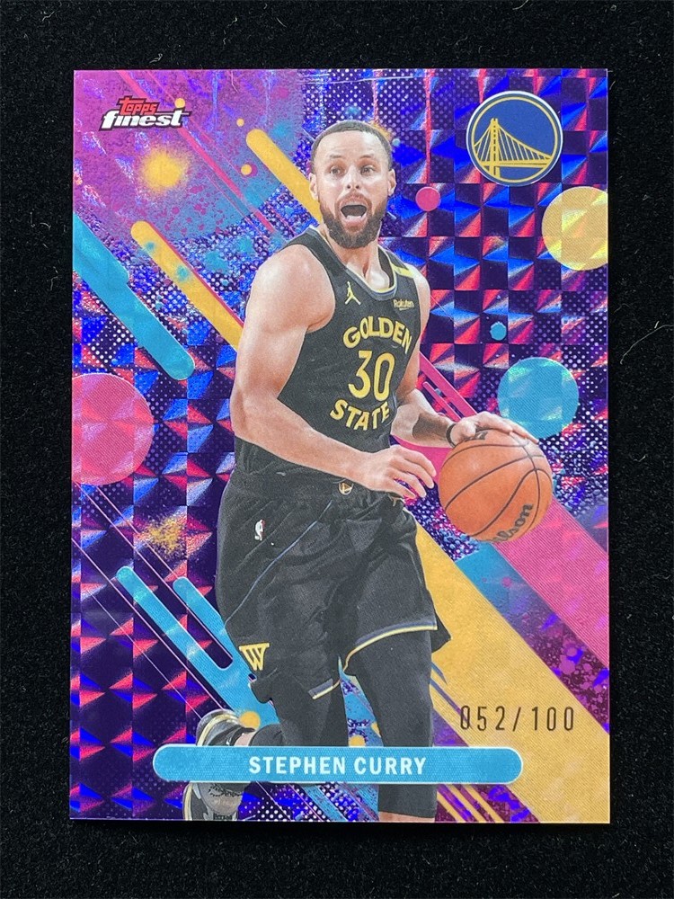 2025-26 Topps Finest Stephen Curry Common Purple Geometric /100