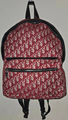 RARE Y2K Limited Edition VTG Red Christian Dior Rider Backpack Oblique Jacquard