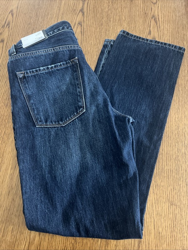 KanCan Estilo Distressed Dark Blue Jeans 11/29 Button Up Boot Cut 90s Boyfriend