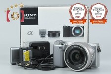 "Count 2,238" Sony NEX-5R Silver 16.1MP 16-50 Lens w/ Box Multiple Langu...