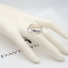 David Yurman Men's Lightninng Bolt Wrap Band Ring in Sterling Silver Size 7.5