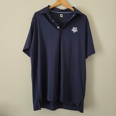 FootJoy Mens Navy Kebo Valley Golf Club Performance Polo Shirt Large FJ 1888