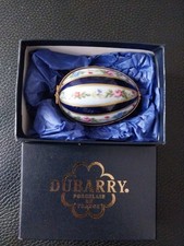 DUBARRY LIMOGES FRANKREICH PORZELLAN HANDBEMALT EIER SCHMUCKKÄSTCHEN 60er Jahre ca67mm