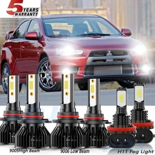 Headlight High Low +Fog Light Bulb 6000K White For Jeep Grand Cherokee 2012-2017