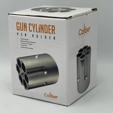 Caliber Gourmet CBG-1007 Gun Revolver Cylinder Pen Pencil Holder NEW IN BOX