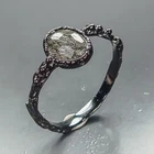 Handmade Natural Rutilated Quartz Ring 925 Sterling Silver Size 7.5 /R476284