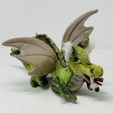 Folkmanis Green Dragon Plush Finger Hand Puppet Green Gold 12" Fantasy Toy